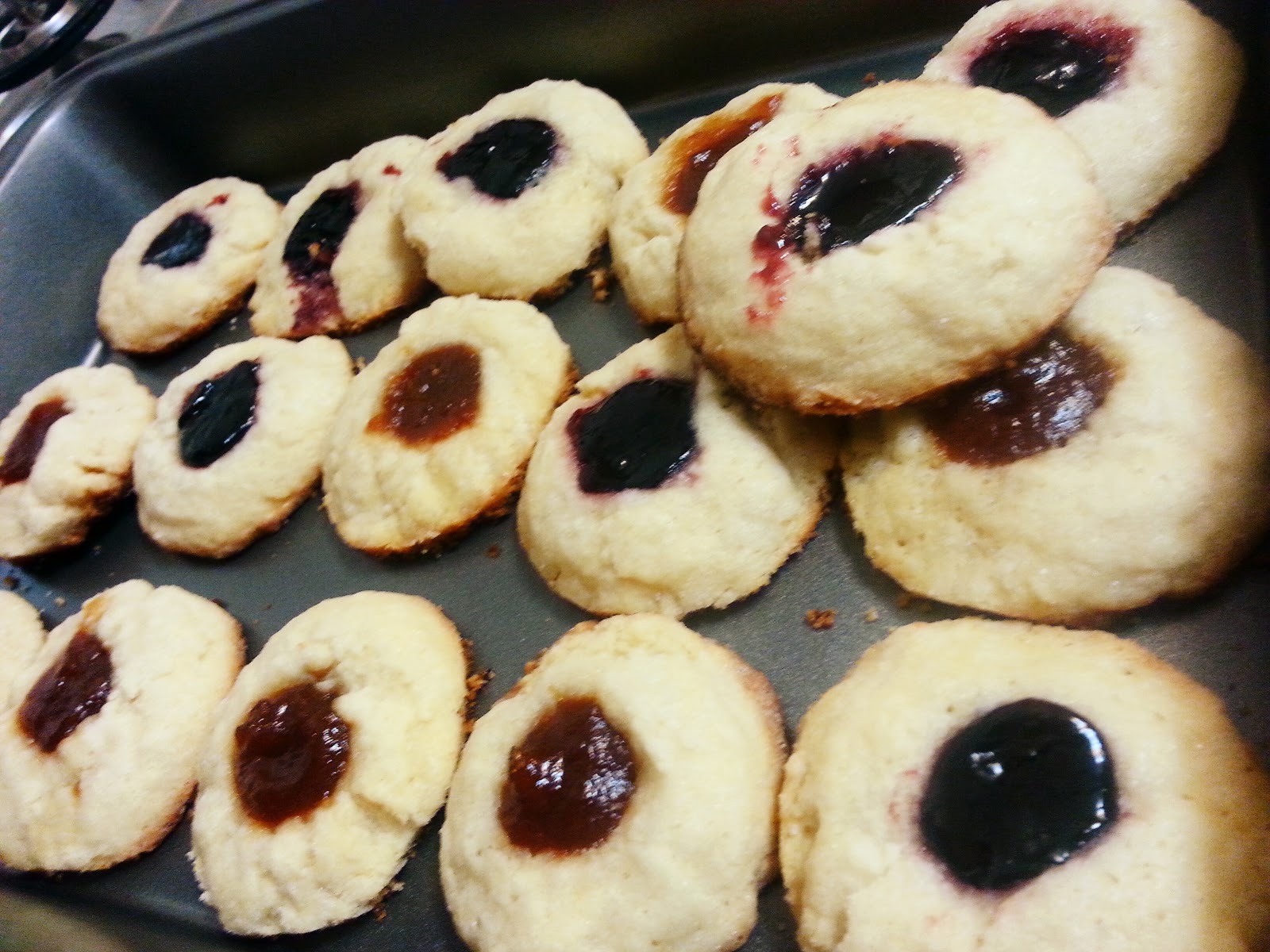 Ally in Cali Butter and jam thumbprint cookies