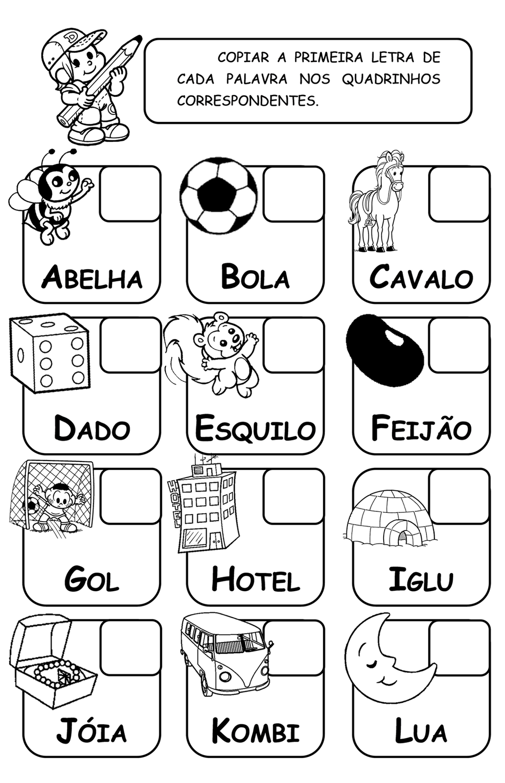 Alfabeto Ilustrado Para Colorir | Genuardis Portal