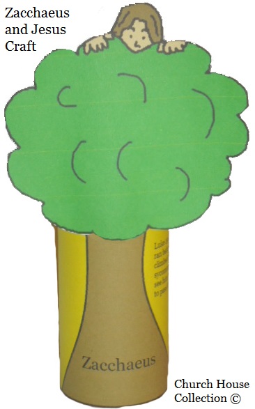 Zacchaeus and Jesus Toilet Paper Roll Craft for Kids in Sunday school  title=