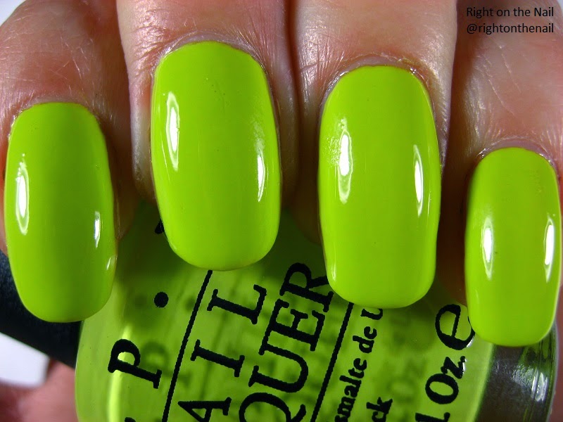 Right on the Nail OPI Summer 2014 Neons Collection Swatch and Review