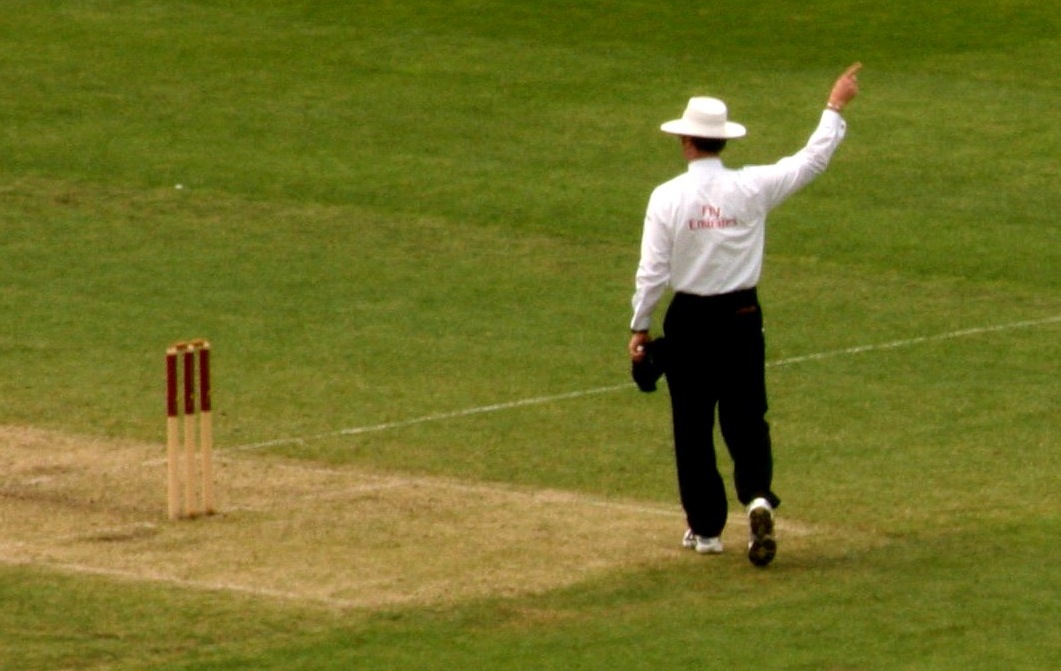 cricket umpire out