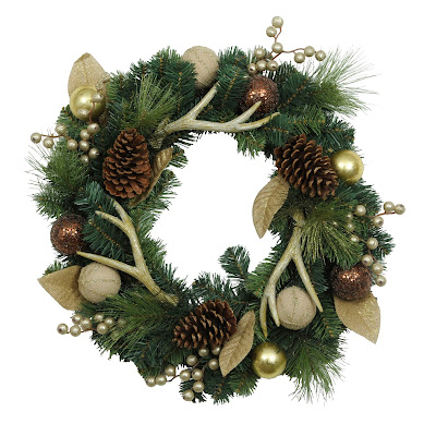 http://www.kirklands.com/product/Metallic-Antler-Wreath/192533.uts