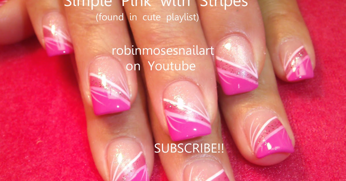 Robin Moses Nail Art: cutest Easy pink Nail Art, cutest Simple pink