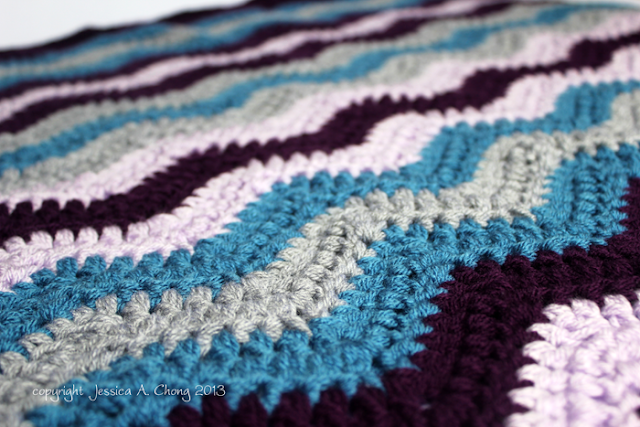 chevron baby blanket free crochet pattern