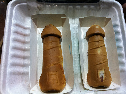 Penis shaped sausage
