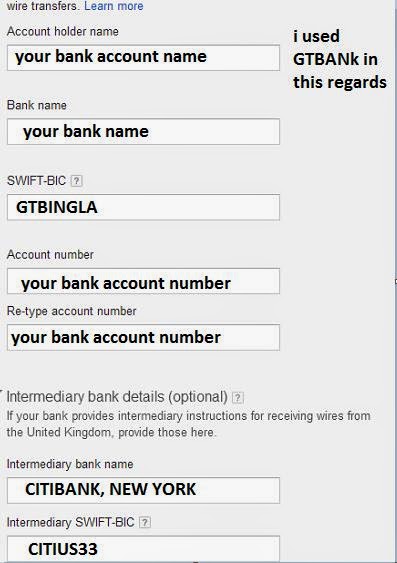 How To Receive Your Google Adsense Payment Directly To Your Bank Account Via Wire Transfer Gurubest Com The Internet And Computer Guru