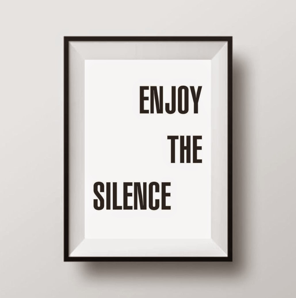 enjoy the silence typography print black and white wall decor from us letter and a4 up to a0 size poster enjoy the silence typography print black and white wall decor from us letter and a4 up to a0 size poster