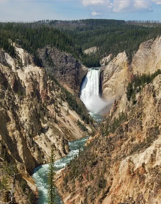 Yellowstone Falls In USA