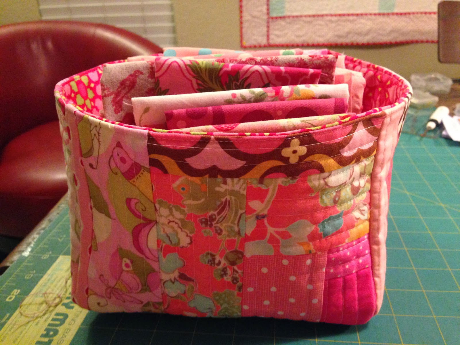 dream quilt create Lined Fabric Basket Tutorial