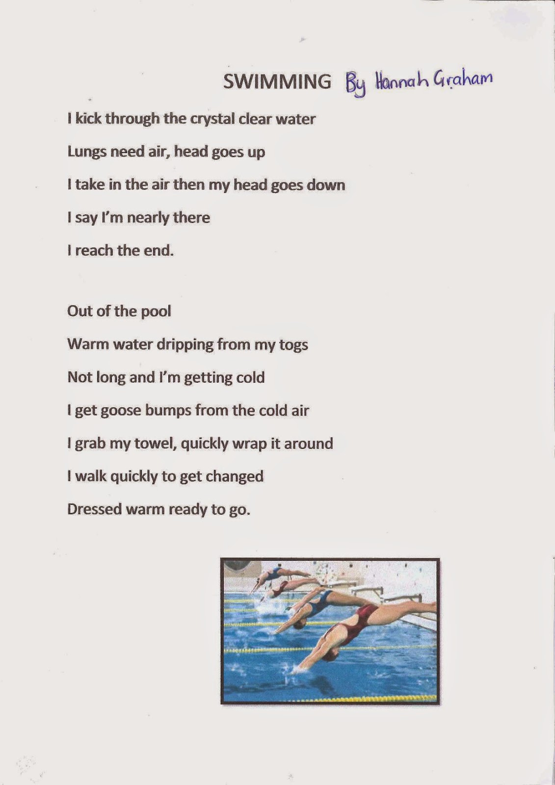 Makarewa School Room One Swimming Poems