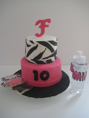 The cake flavours included pink and white zebra cake. The cake flavours included