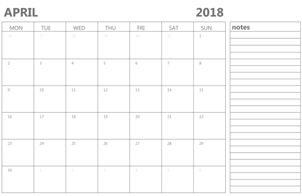 printable appointment calendar 2018
