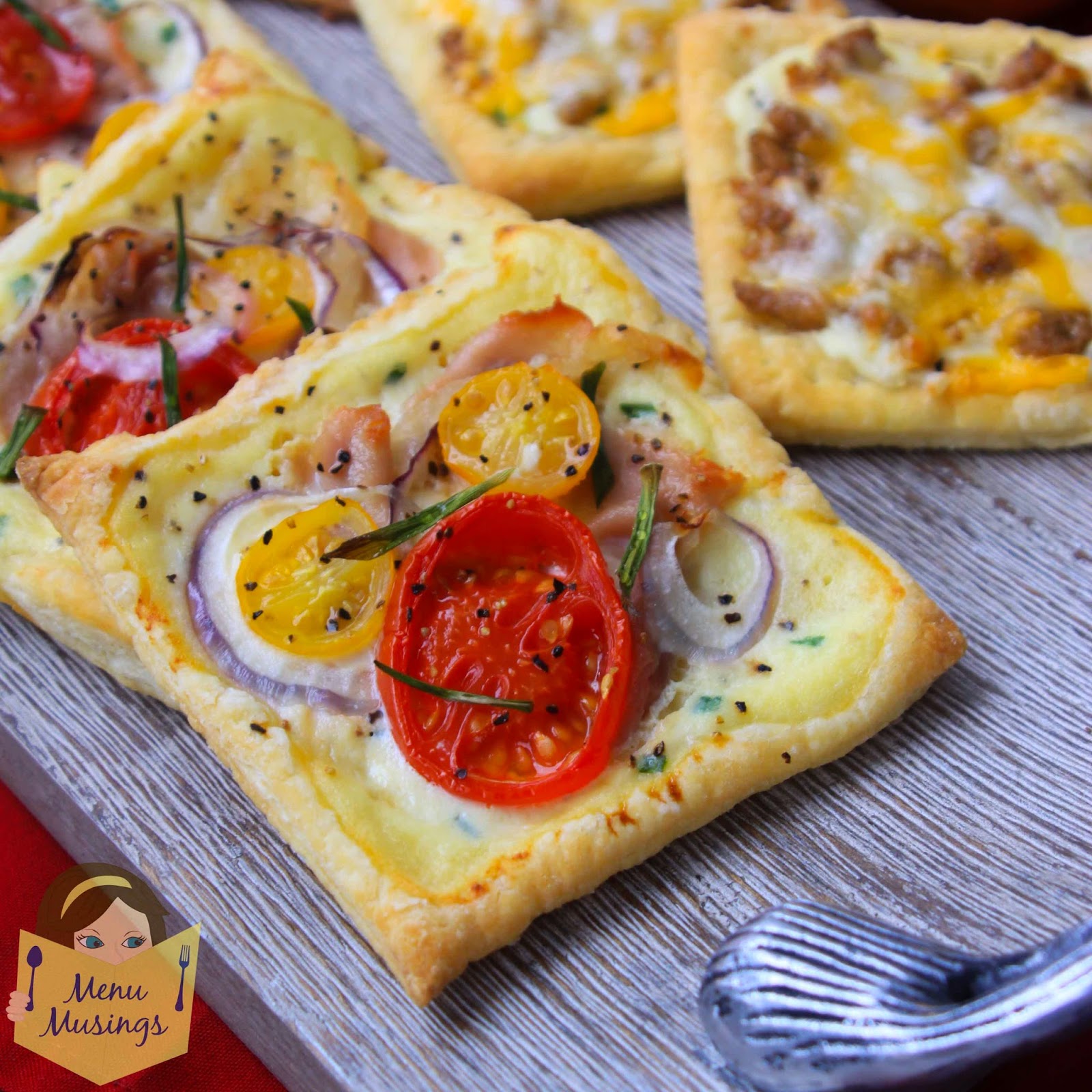 Menu Musings of a Modern American Mom Puff Pastry Breakfast Pizzas
