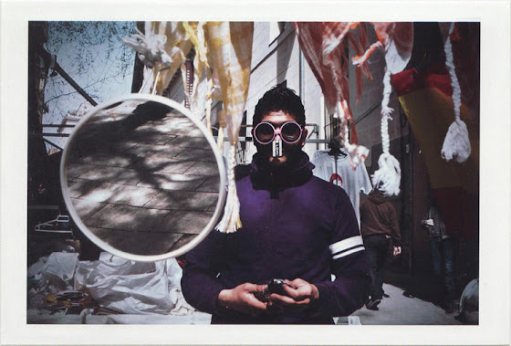 dirty photos - Once - street photo of man with funny sunglasses in open air market in madrid