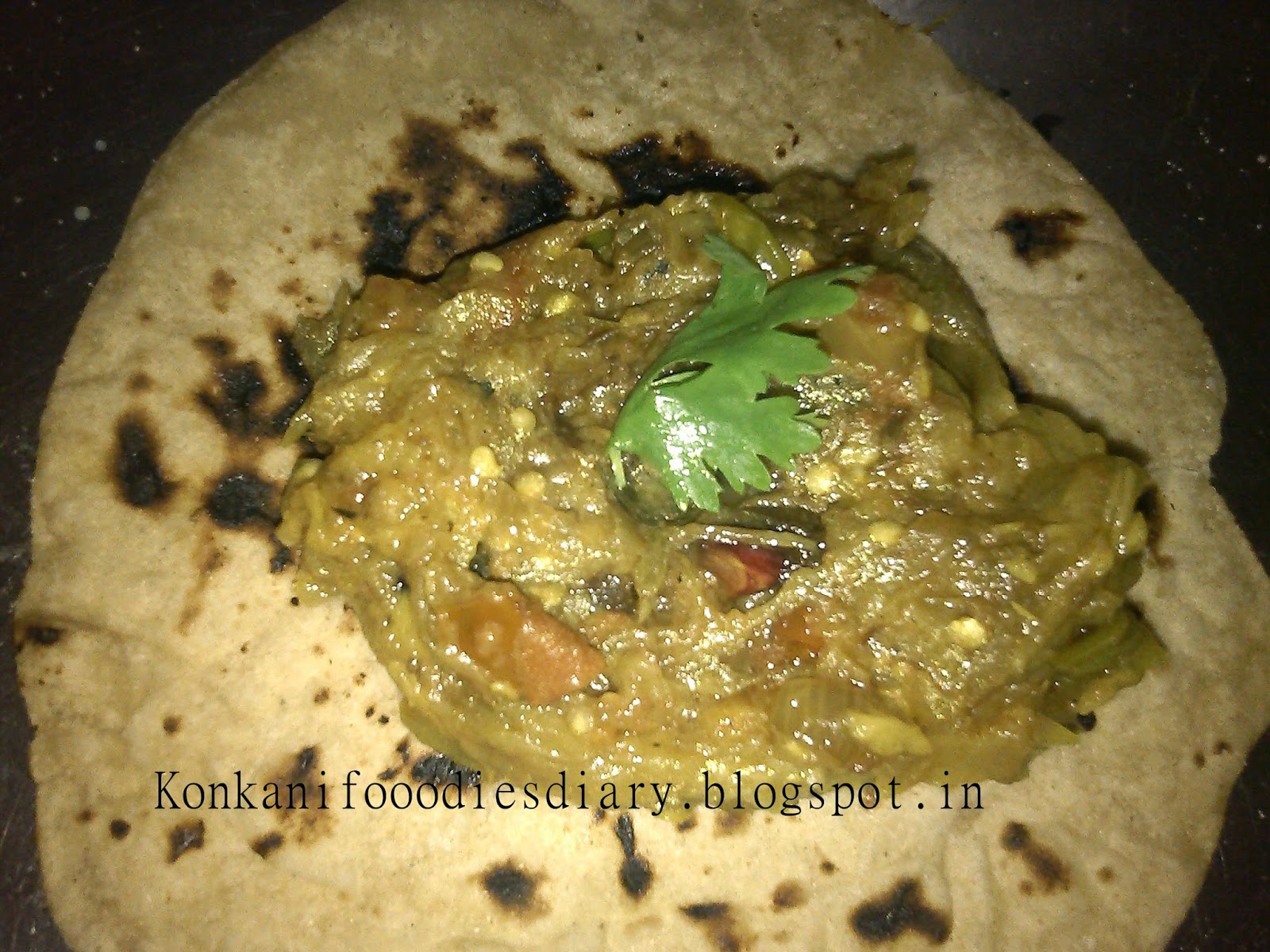 Konkani Foodies Diary Baingan ka bharta (North Indian style)