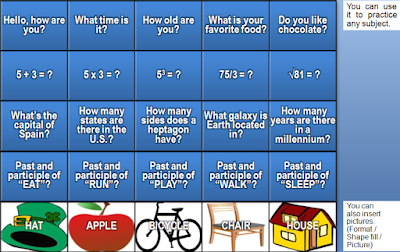 PICTURES BEHIND TILES (Powerpoint tool to teach vocabulary or sentences)