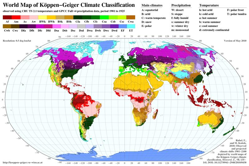 Koppen Climate Map