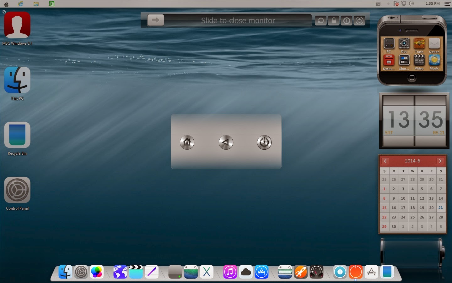 iOS 8.0 skin pack for Windows 8 উইন্ডোজে অ্যাপল আইওএস থীম ডাউনলোড