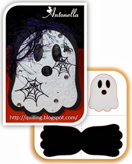 Antonella's Ghost Shaped Card Free Cut File - quilling.blogspot.com