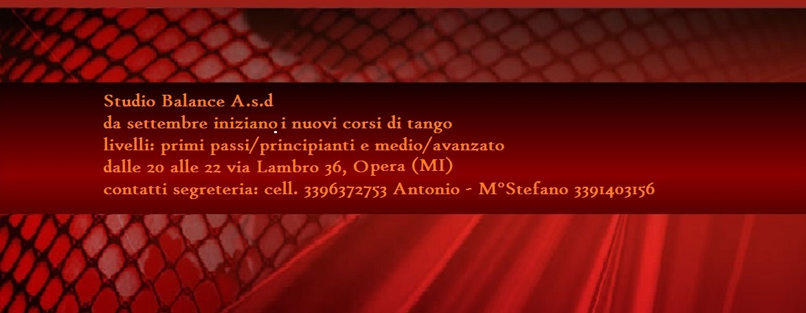 Nuovi corsi di tango in via Lambro,36 Opera (MI)