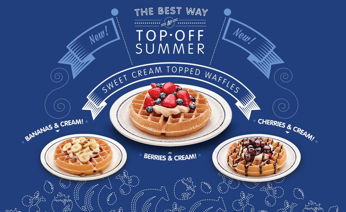 NEW Sweet Cream Topped Waffles at IHOP! Outnumbered 3 to 1