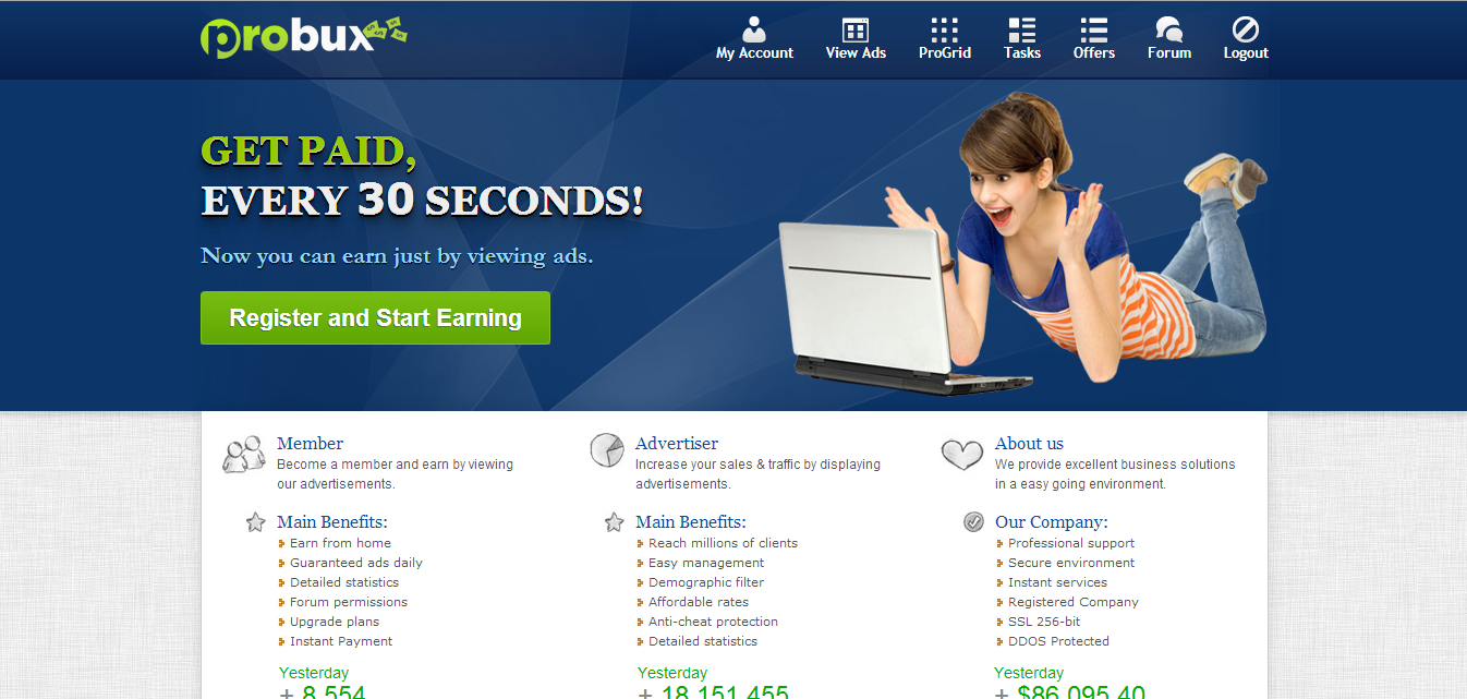 Kiếm 20$/ngày với Probux - 2