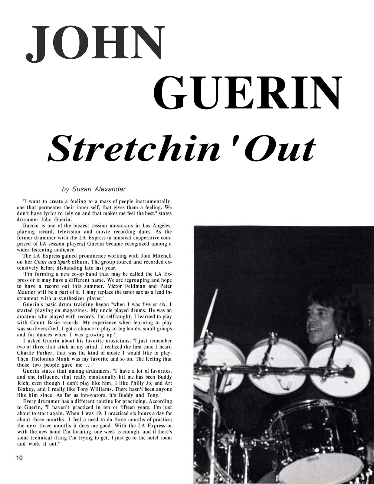 John Guerin Discography MODERN DRUMMER 7