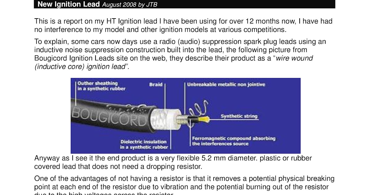 The Building Board Ignition Lead