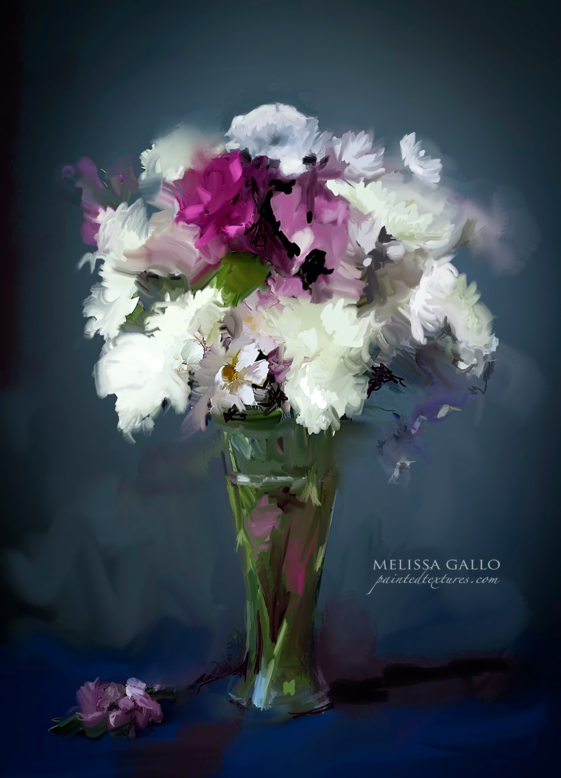 Melissa's Studio CREATING A PAINTING FROM OUR FLOWER ARRANGEMENT