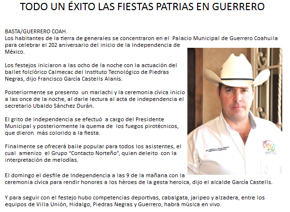 Todo un Exito Fiestas Patrias en Guerrero