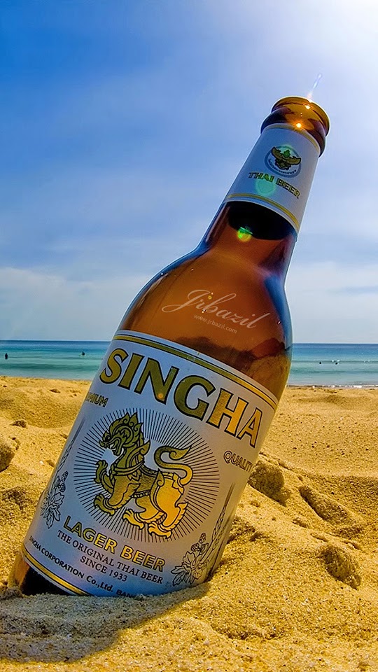 Summer Beach Beer Bottles Singha Android Wallpaper