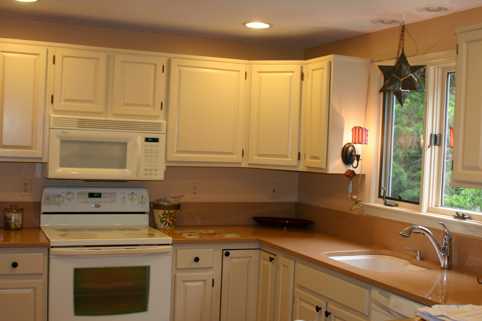 * Remodelaholic * Freshenedup Kitchen Remodel Around Existing Countertops