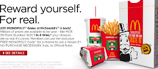 McDonalds Monopoly 2011 McDonalds Monopoly 2011
