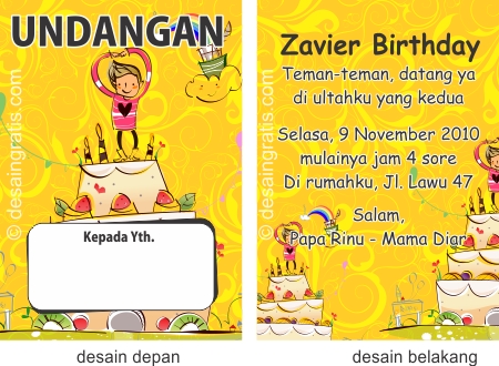 Undangan Ulang Tahun 17