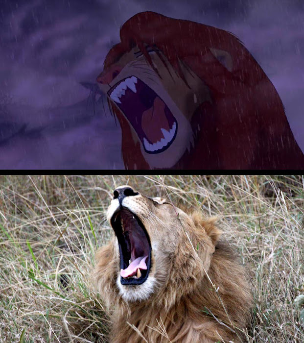 Escenas del Rey León vs un Safari de la vida real