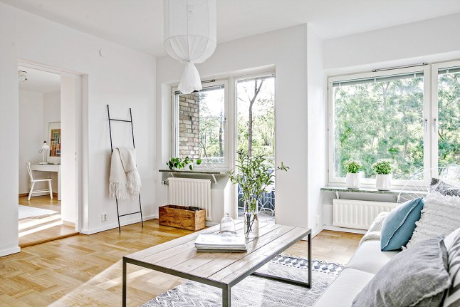 Inspiración deco: un piso de 72 metros cuadrados totalmente blanco ...