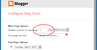 change number of posts displayed change number of posts displayed