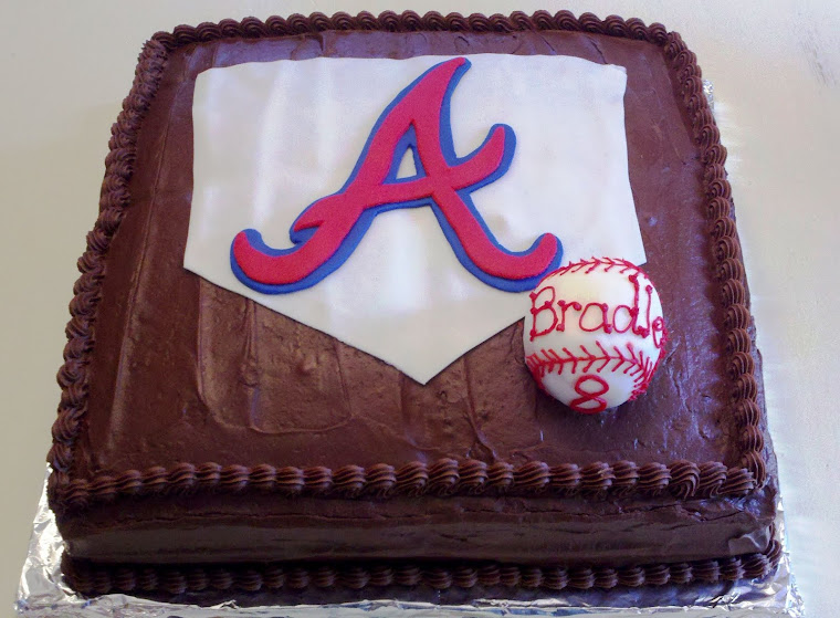 Seriously Chocolate Atlanta Braves Cake