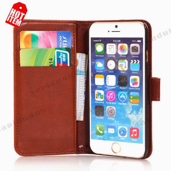 Case With Card Slot For iPhone 6 Brown