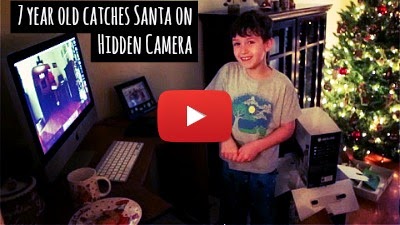 click to play Evan watch his recorded footage of Santa in action on Christmas eve Watch how 7 old boy named Evan caught Santa Claus in action on Christmas eve with the help of hidden camera and his adorable reaction to the evidence that Santa is real via geniushowto.blogspot.com how to catch Santa on Christmas videos