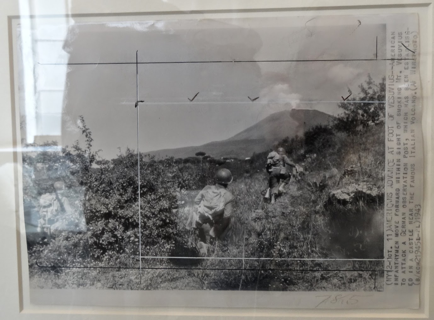 Robert Capa - American Storm Castle at Food of Mt Vesuvius Robert Capa - US soldiers in the bush, mt Vesuvius in the background