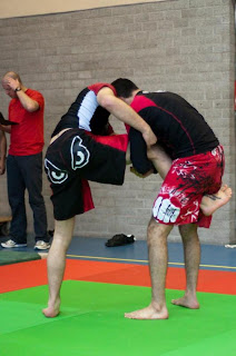 Abou attacking the single leg at the Rotterdam Grappling Tournament Abou attacking the single leg at the Rotterdam Grappling Tournament