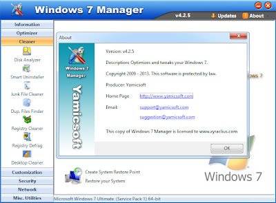Yamicsoft Windows 7 Manager 4.2.5 Full Keygen Patch