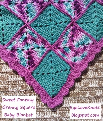 ... : Sweet Fantasy Granny Square Baby Blanket - Free Crochet Pattern