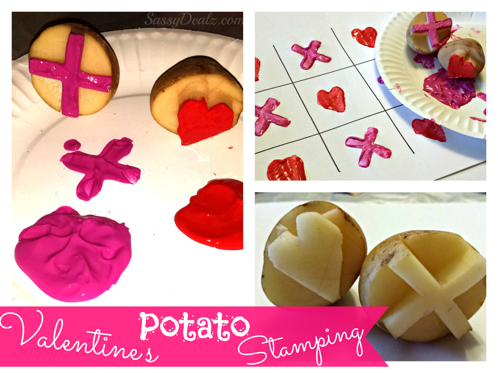 valentine potato stamp craft