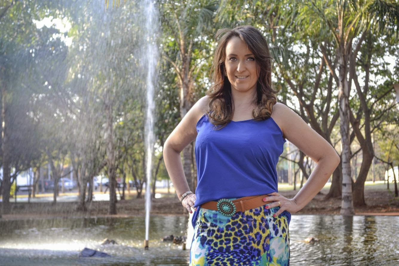 saia longa estampada, regata azul, estampa animal print, lalilu modas, blog camila andrade, blog de moda de ribeirão preto, como usar, verão 2015, tendência primavera verão 2015, primavera 2015