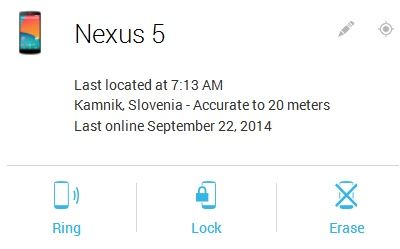 Sample of Android Device Manager