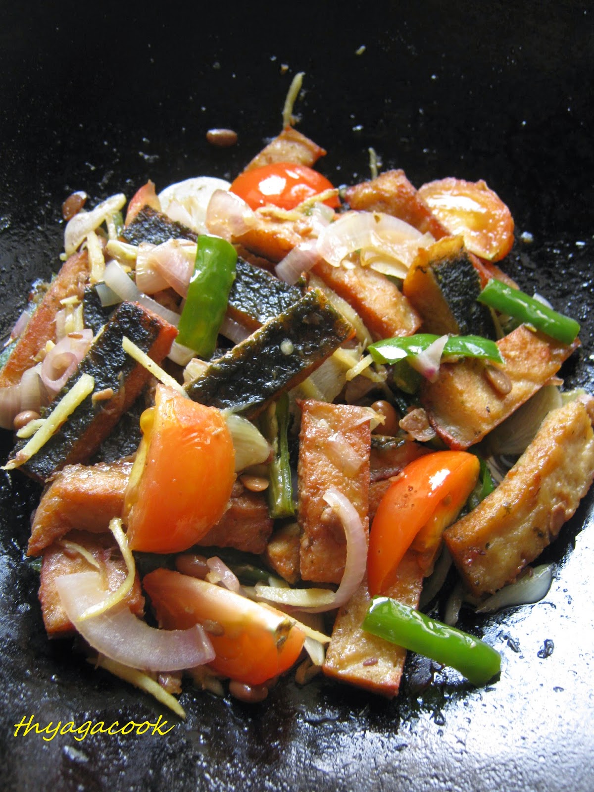 KARI LEAFS Malaysian flavour's VEGETARIAN FISH COOK WITH TAUCU