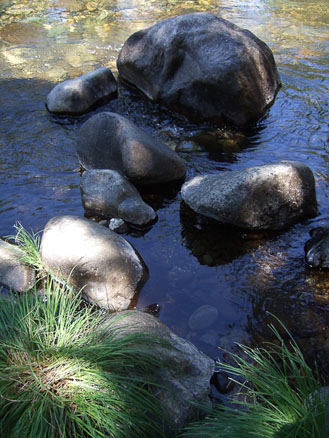 rocks and water