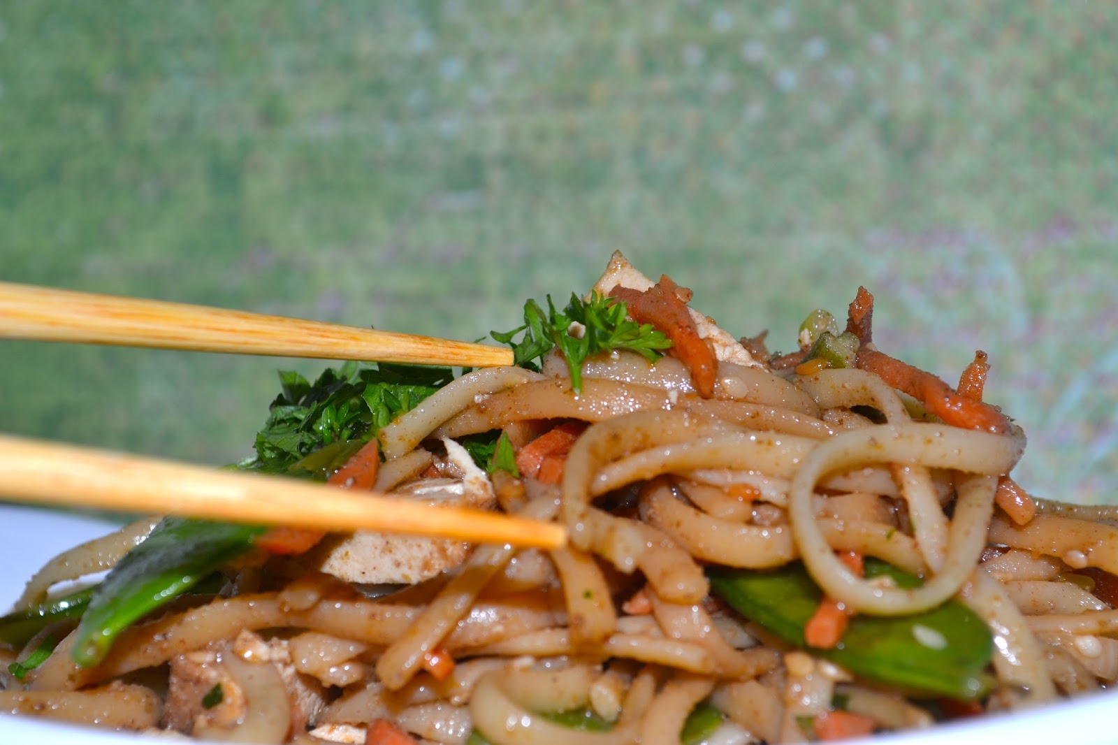 Meatless Monday Sesame Noodle Tofu Green With Renvy